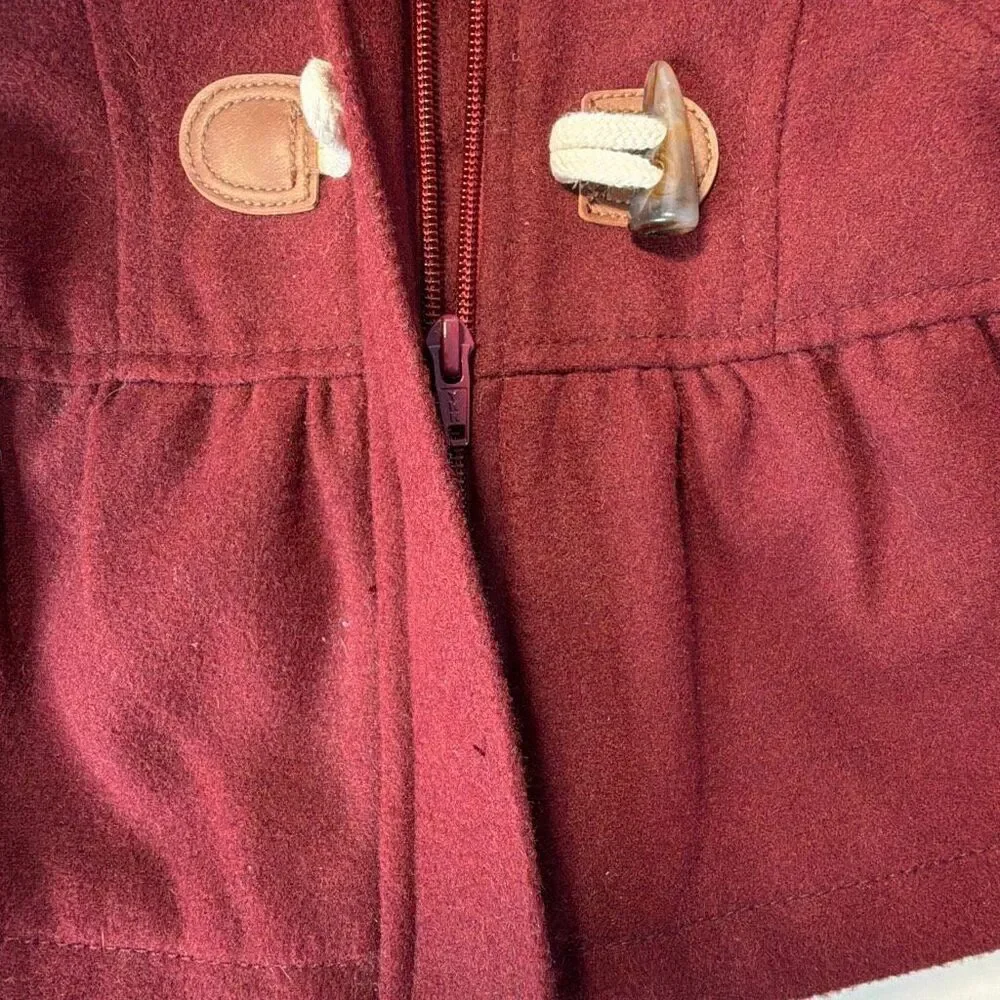 Old Navy Burgundy Pea Coat Baby 3-6 mo